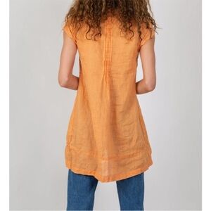 Free People X CP Shades cap sleeve 💯 linen dress 💛